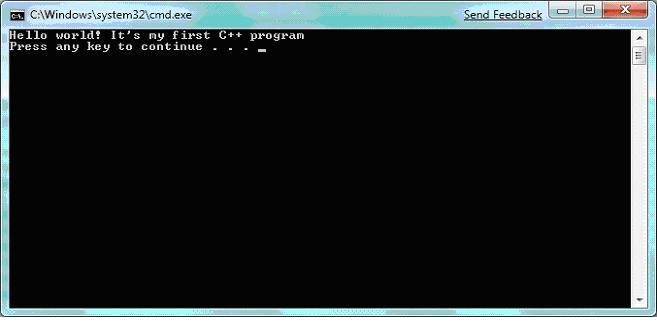 Первая программа Microsoft Visual C++ 2008 (include, main, printf)
